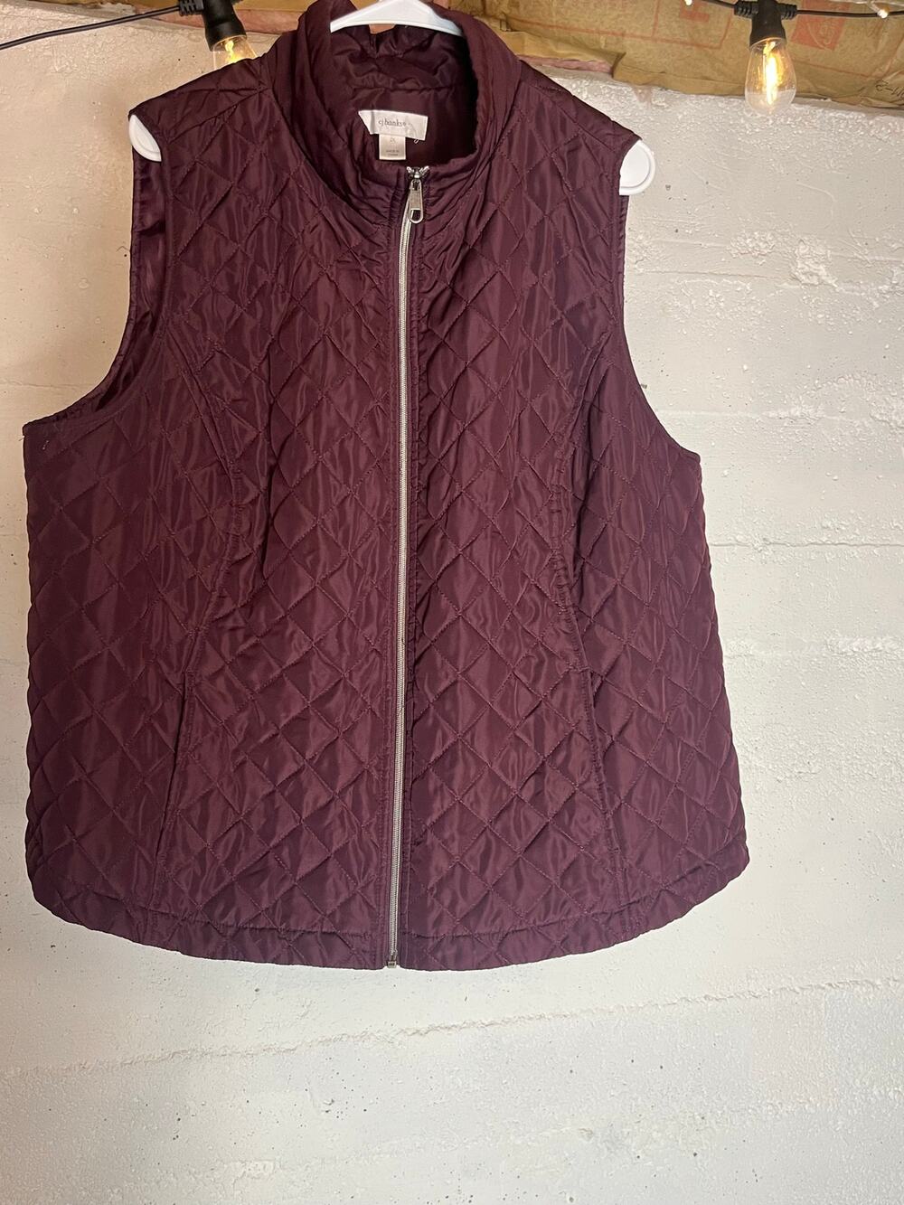 CJ Banks quilted full-zip vest